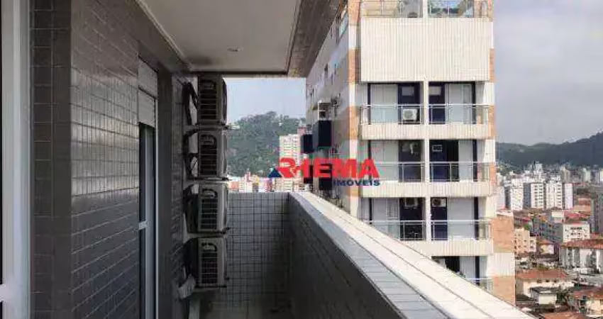 Apartamento com 2 dormitórios para alugar, 90 m² por r$ 6.000,01/mês - gonzaga - santos/sp