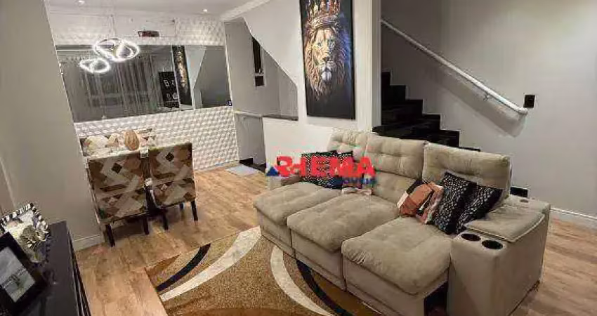 Sobrado com 2 dormitórios para alugar, 115 m² por r$ 4.500,01/mês - estuário - santos/sp