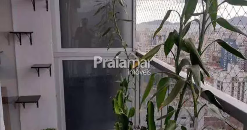 Apartamento com varanda | 01 suíte | 01 vaga de garagem | embaré - santos.