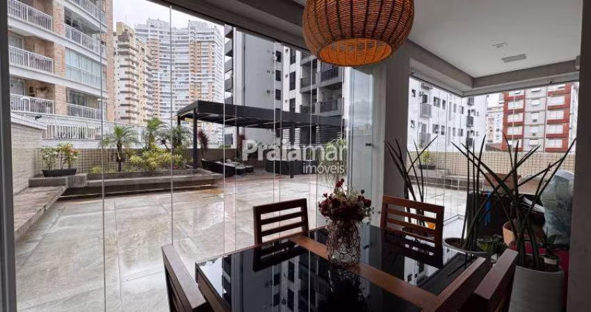 APTO GARDEM À VENDA NO GONZAGA, SANTOS | 2 DORM, 2 SUÍTES PRÉDIO C/ PISCINA E 3 VAGAS | R$ 1.550.000