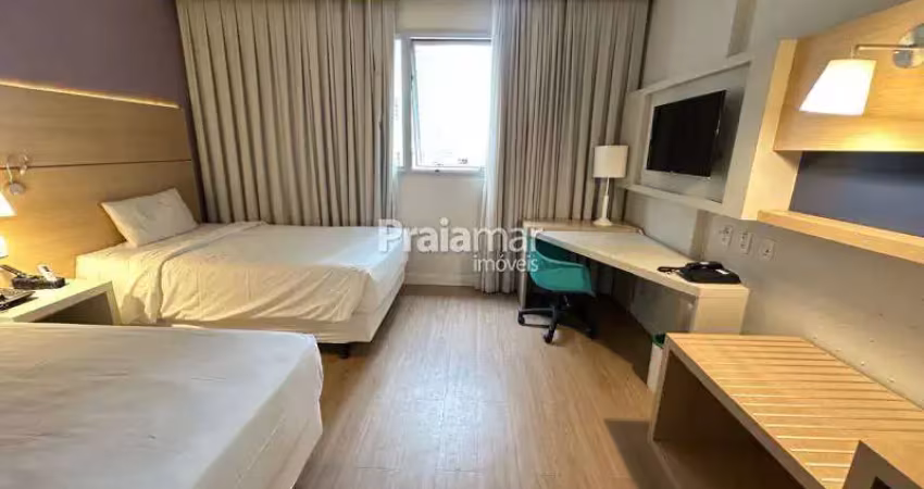 Flat mobiliado em pompéia, santos - 1 dormitório, piscina e próximo à praia