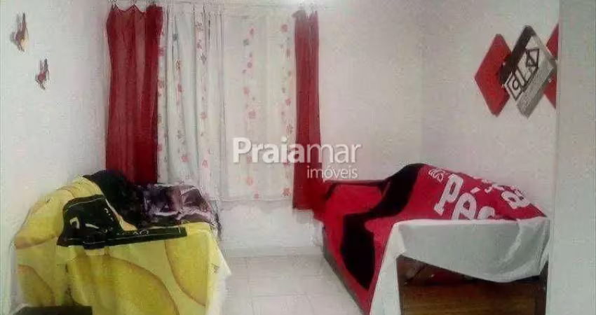 Apartamento sala living reformado | 38m²  | metros da praia do gonzaguinha i sv | sem móveis