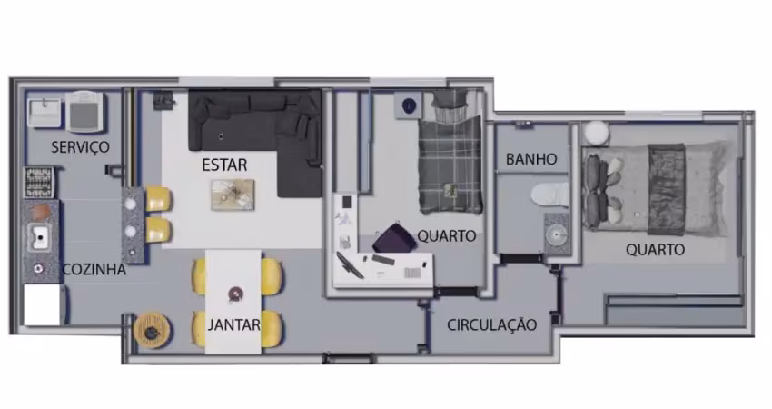 Apartamento com 2 quartos à venda na Rua Geraldo Porto, Jaqueline, Belo Horizonte