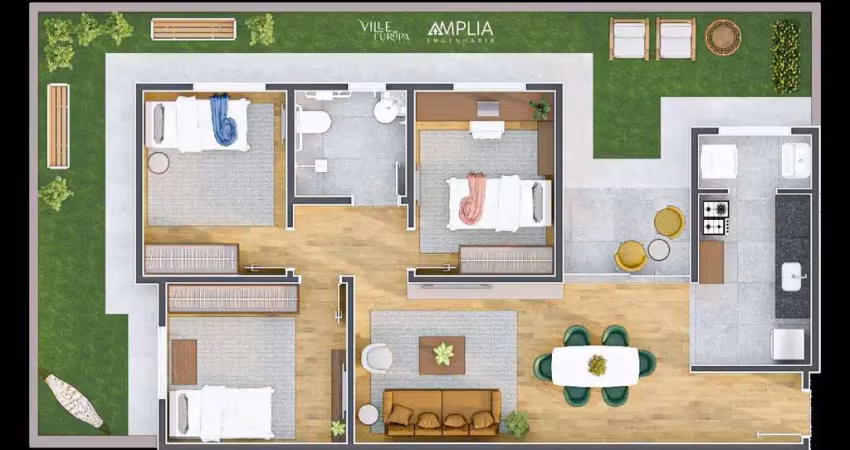 Apartamento com 3 quartos à venda na Rua Benedito Freire da Paz, Boa Esperança, Santa Luzia