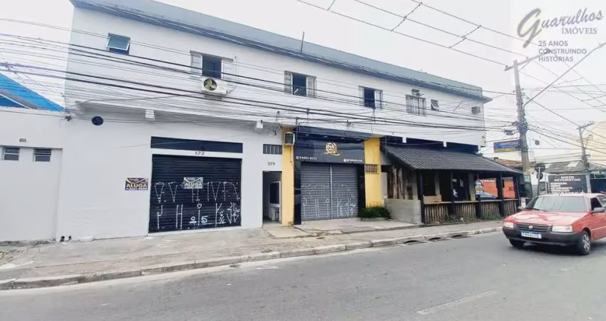 Ótimo salão comercial no centro da vila galvão  com 85 metros quadrados, 02 banheiros, ótimo para sa