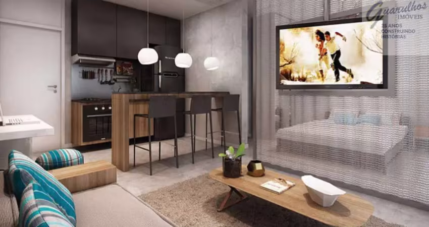 Studio no cidade maia, decorado e mobiliado, porteira fechada r$539.990,00