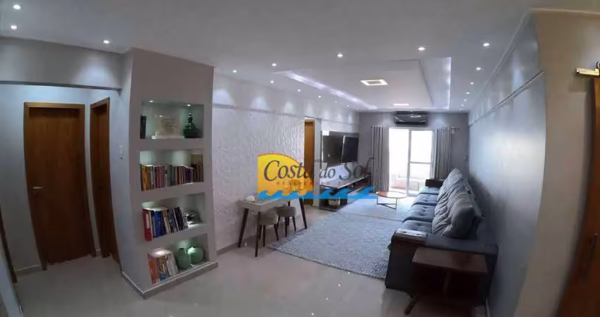 Apartamento com 3 dormitórios à venda, 135 m² por r$ 1.010.000,00 - aviação - praia grande/sp