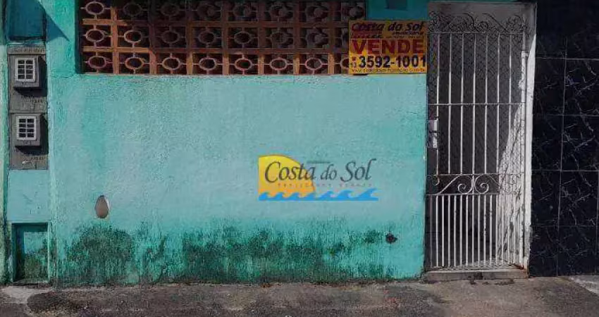 Casa com 1 dormitório à venda, 55 m² por r$ 200.000,00 - glória - praia grande/sp