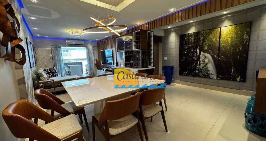 Apartamento com 3 dormitórios à venda, 148 m² por r$ 2.490.000,00 - canto do forte - praia grande/sp