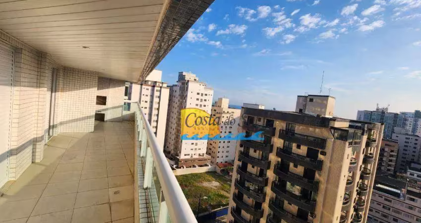 Apartamento com 3 dormitórios à venda, 139 m² por r$ 1.100.000,00 - vila guilhermina - praia grande/sp