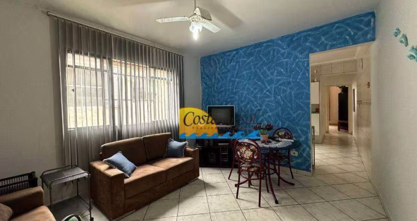 Apartamento com 1 dormitório para alugar, 64 m² por R$ 2.000,00/mês - Vila Guilhermina - Praia Grande/SP