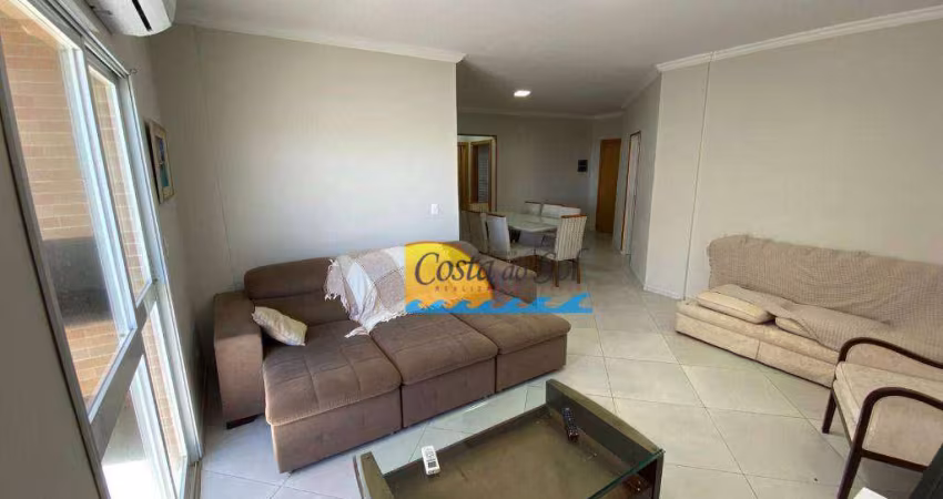 Apartamento com 3 dormitórios para alugar, 140 m² por R$ 9.226,00/mês - Tupi - Praia Grande/SP