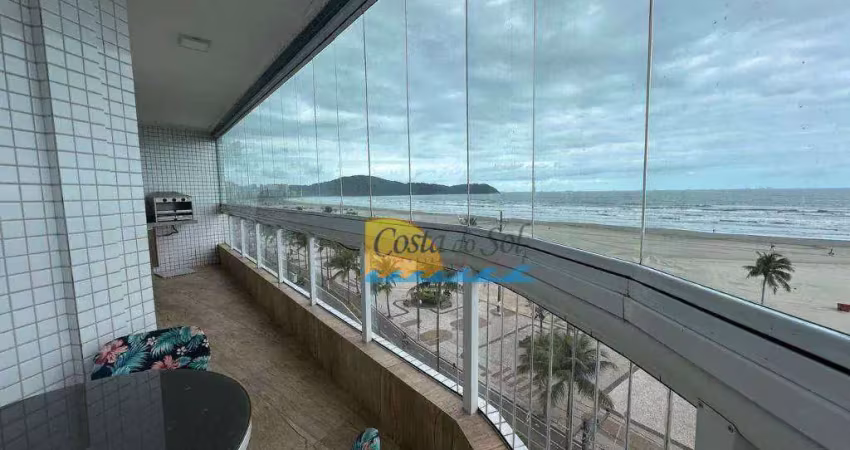Apartamento com 3 dormitórios para alugar, 123 m² por r$ 6.500,00/mês - vila guilhermina - praia grande/sp