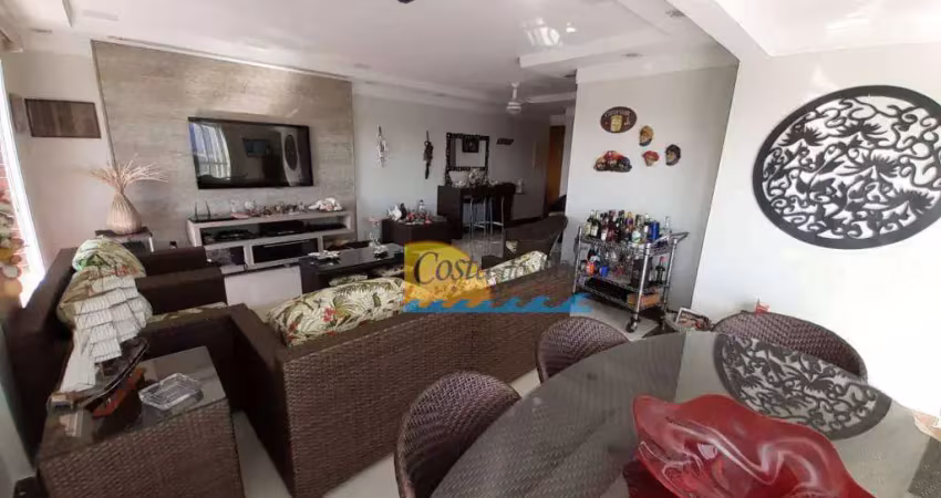 Cobertura com 4 dormitórios à venda, 380 m² por r$ 2.500.000,00 - vila guilhermina - praia grande/sp