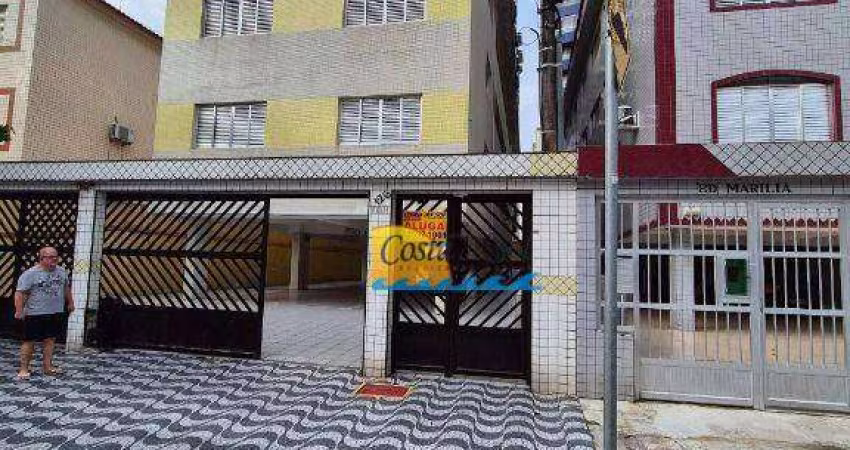Apartamento com 1 dormitório para alugar, 50 m² por R$ 1.400,00/mês - Vila Guilhermina - Praia Grande/SP