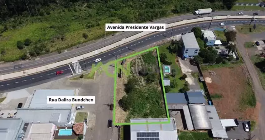 Área com 1.409,30m², frente para av. presidente vargas, floresta, estância velha