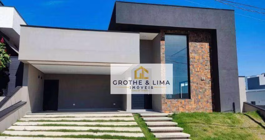 Novíssima casa térrea com 3 dormitórios, 1 suíte à venda, 155 m² - Condomínio Terras do Vale - Caçapava/SP