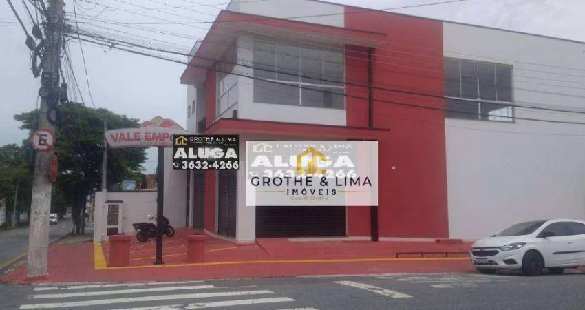 Salão com 4 banheiros, mais 3 salas no piso superior! para alugar, 400 m² por R$ 8.780/mês - Vila São Geraldo - Taubaté/SP