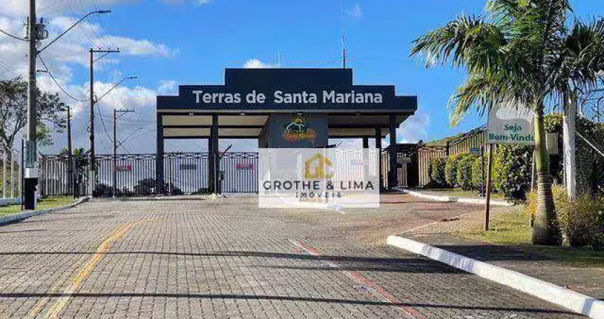 Terreno à venda, 1850 m² por r$ 287.000,00 - condomínio terras de santa mariana - caçapava/sp