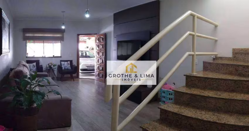 Lindo Sobrado com Sacada e Área Gourmet! com 3 dormitórios à venda, 140 m² por R$ 460.000 - Residencial Dalla Rosa - Taubaté/SP