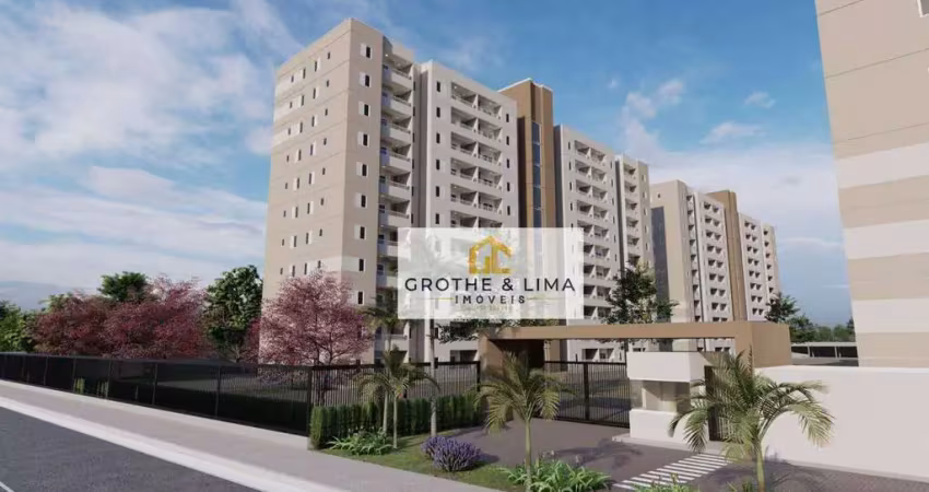 Lançamento - apartamento com 2 dormitórios à venda, 47 m² - jardim gurilândia - taubaté/sp