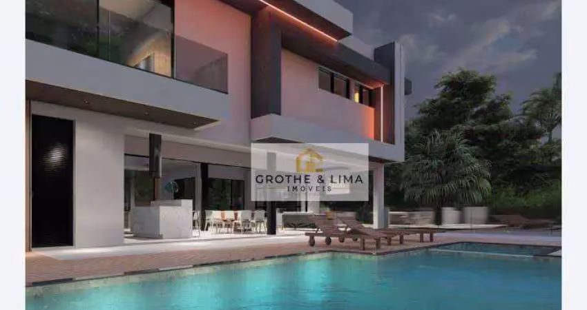 Rob - casa com 4 dormitórios, alto padrão, condomínio fechado, são josé dos campos/sp (em construção)