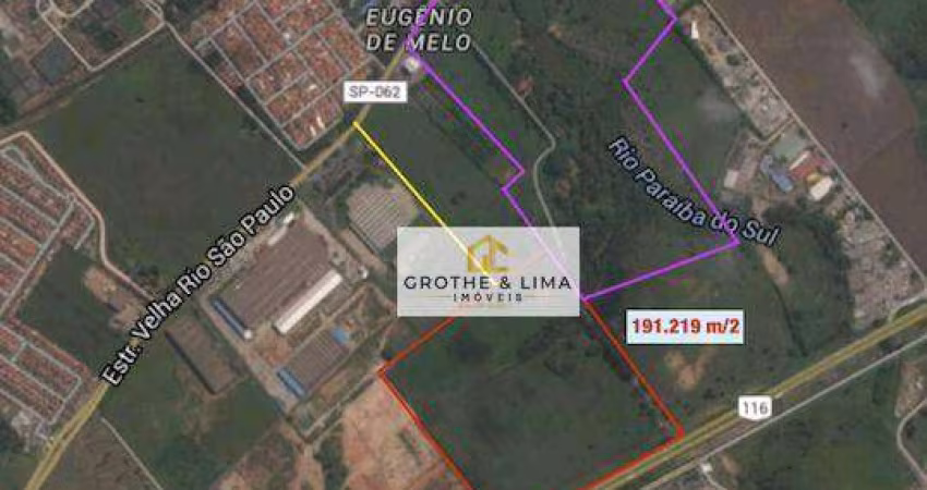 Área à venda, 265000 m² por R$ 60.000.000,00 - Eugênio de Melo - São José dos Campos/SP