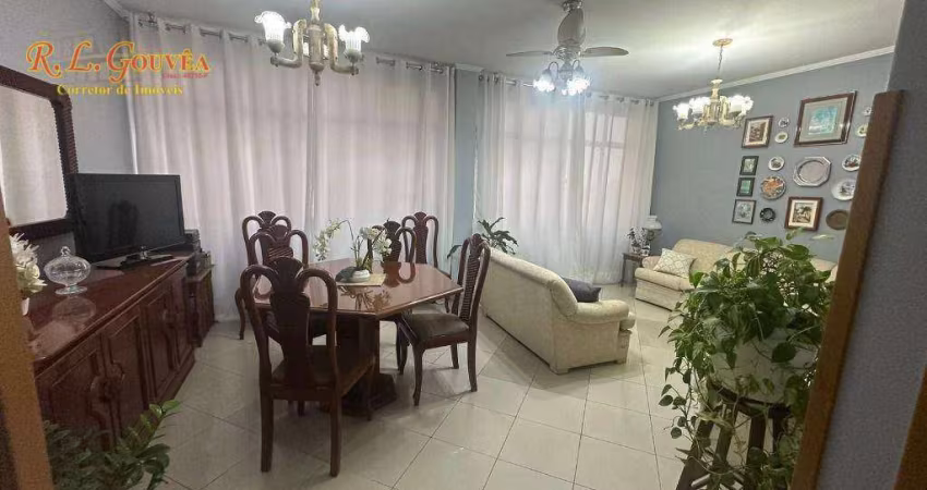 Lindo Apartamento (Vista mar)  com 3 dormitórios à venda, 107 m² por R$ 1.100.000 - José Menino - Santos/SP