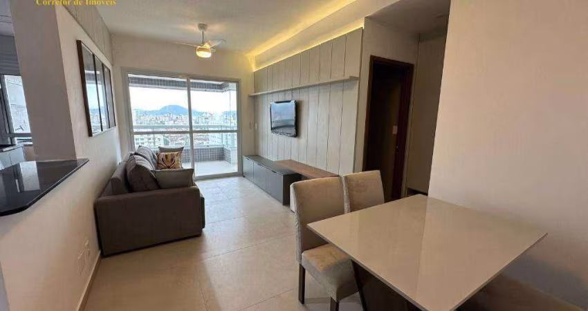 Apartamento com 1 dormitório para alugar, 53 m² por R$ 7.000,02/mês - Boqueirão - Santos/SP