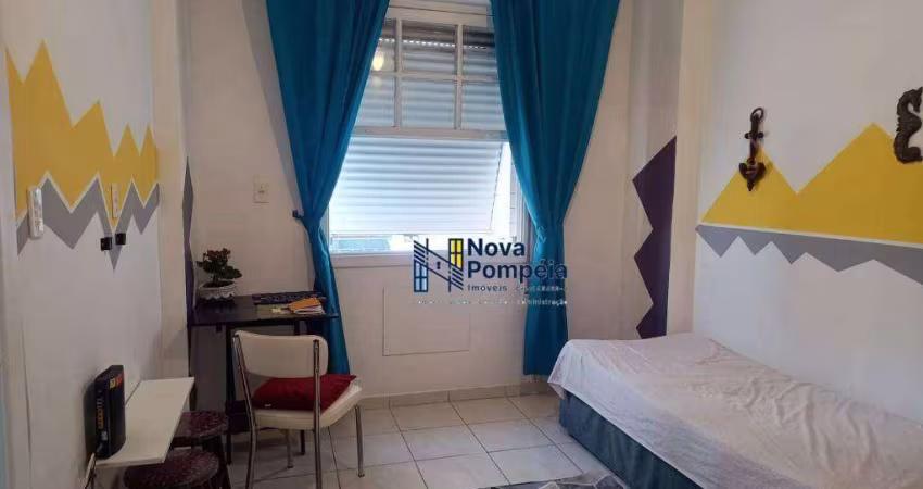 Kitnet com 1 dormitório para alugar por R$ 2.300/mês - Aparecida - Santos/SP