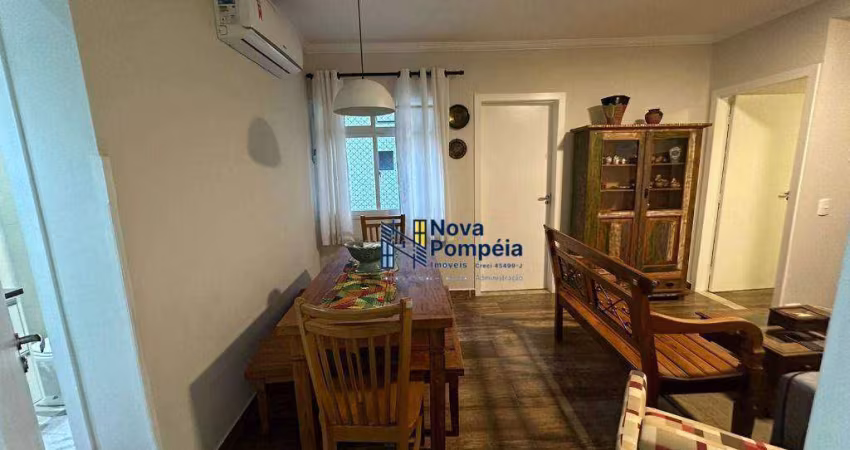 Apartamento com 2 dormitórios para alugar, 76 m² por R$ 4.000/mês - Pompéia - Santos/SP