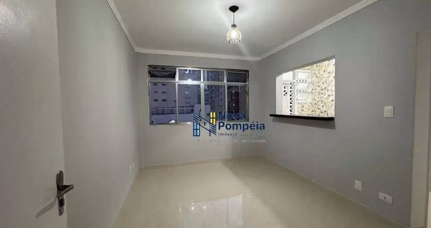 Apartamento com 1 dormitório para alugar, 55 m² por R$ 2.800/mês - Pompéia - Santos/SP