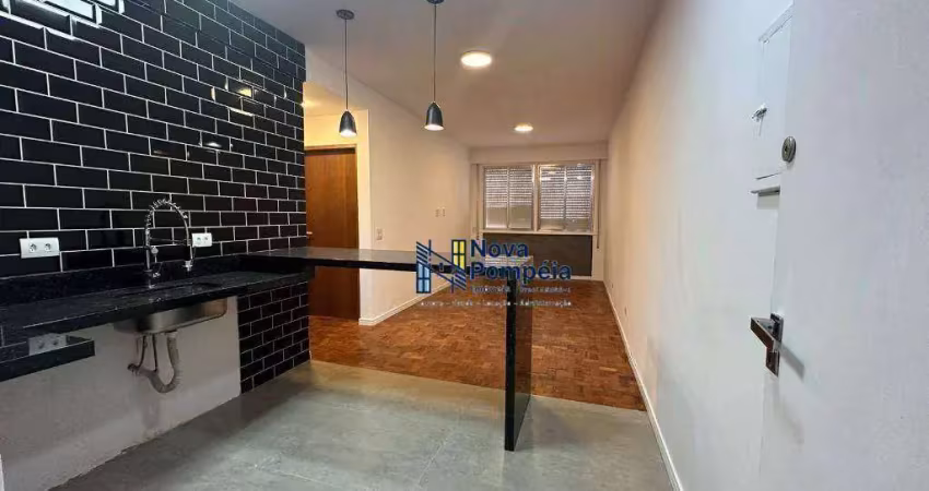 Apartamento com 2 dormitórios à venda, 52 m² por r$ 390.000,00 - pompéia - santos/sp