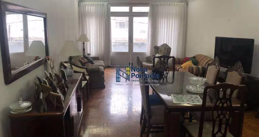 Apartamento com 3 dormitórios à venda, 134 m² por r$ 450.000 - pompéia - santos/sp