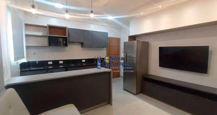 Apartamento com 1 dormitório à venda por r$ 400.000,00 - pompéia - santos/sp