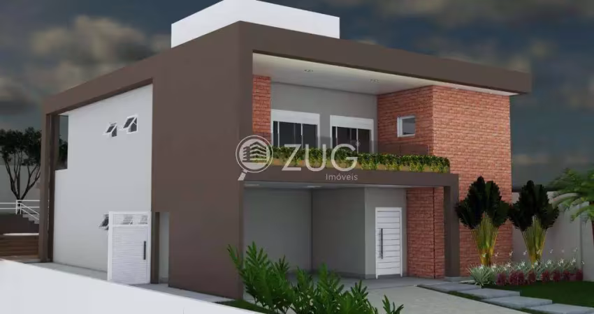 Sobrado à venda em campinas, loteamento parque dos alecrins, com 3 suítes, com 360 m²