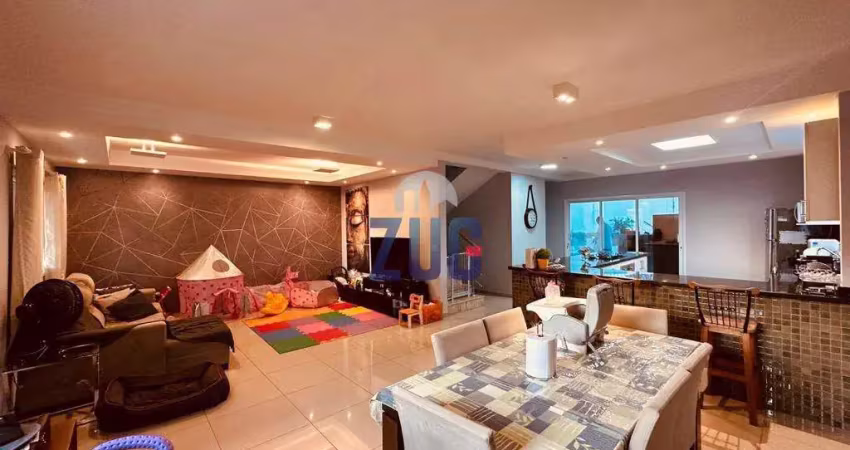 Sobrado à venda em valinhos, vila capuava, com 3 suítes, com 243 m², condomínio vila de são lourenço