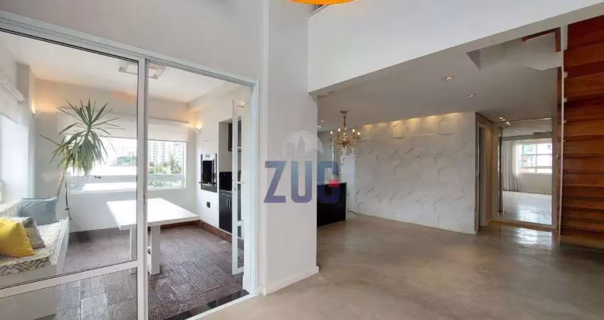 Apartamento duplex à venda em campinas, cambuí, com 2 suítes, com 104 m²