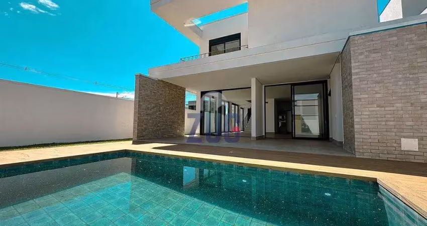 Sobrado à venda em paulínia, parque brasil 500, com 5 suítes, com 262.74 m², residencial santorini