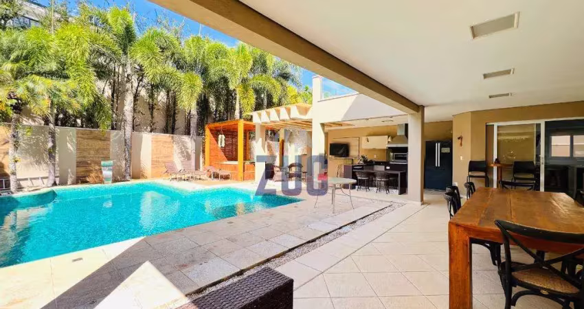 Sobrado para alugar em campinas, loteamento alphaville campinas, com 4 suítes, com 516 m²