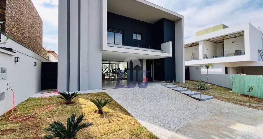 Sobrado à venda em campinas, loteamento parque dos alecrins, com 4 suítes, com 340 m²