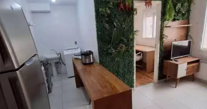 Apartamento mobiliado á venda com 2 dormitórios na rua hassib monfarrej - 34m²