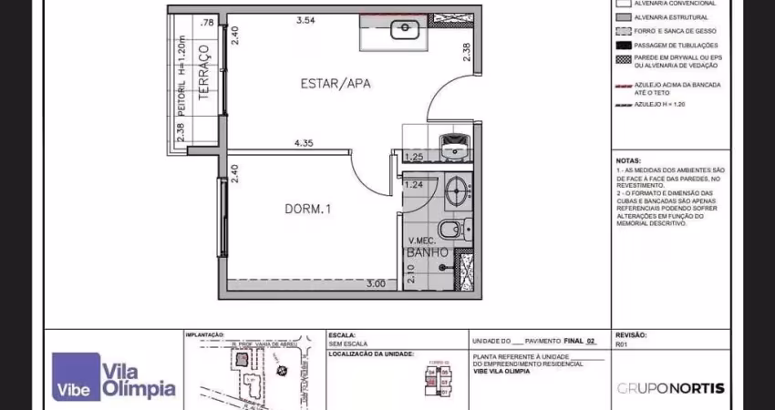 Apartamento com 1 quarto à venda na Rua Alvorada, Vila Olímpia, São Paulo