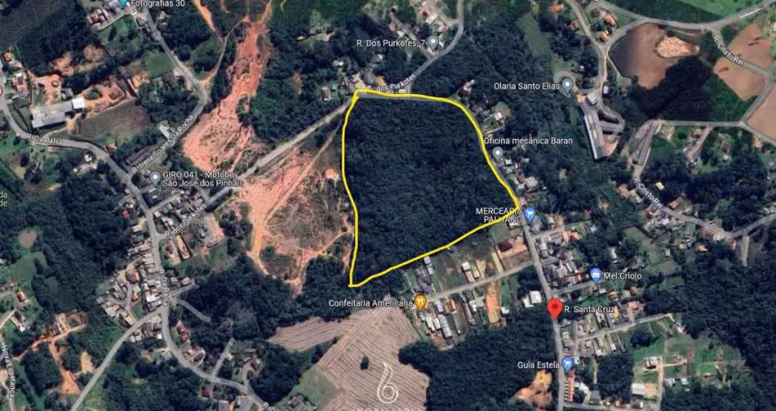 Terreno à venda na Rua Santa Cruz, Cachoeira, São José dos Pinhais