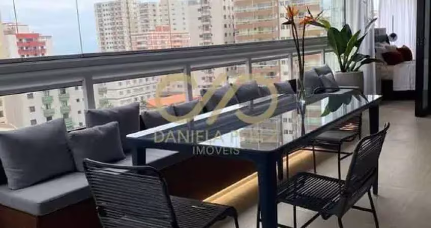 Apartamento cinematográfico com 150mts de area últil, completamente decorado, natupi em praia grande sp