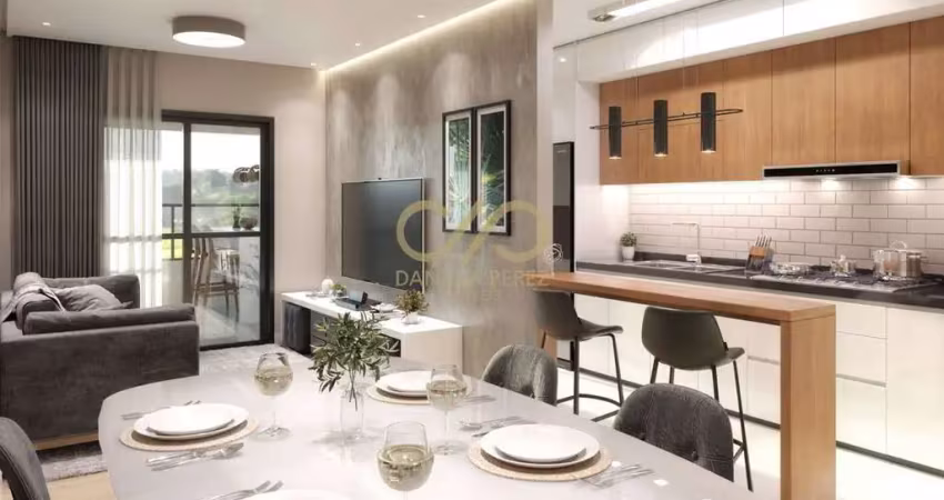 Apartamento lançamento com vista mar de 01 quarto e sacada gourmet,