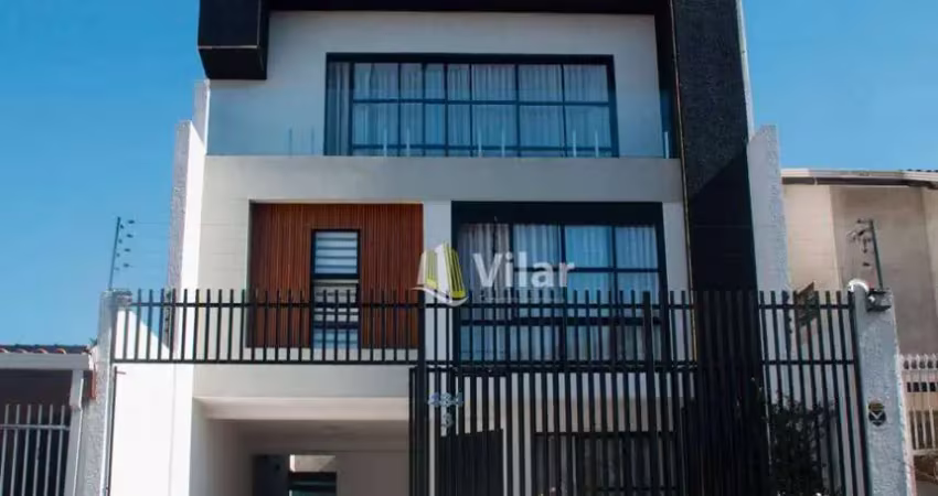 Sobrado com 3 dormitórios à venda, 250 m² por r$ 1.580.000 - cajuru - curitiba/pr