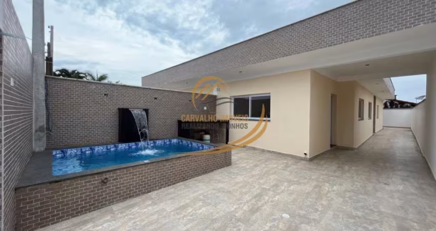 CASA COM PISCINA, CHURRASQUEIRA, 03 DORMITÓRIOS LADO PRAIA EM ITANHAÉM!