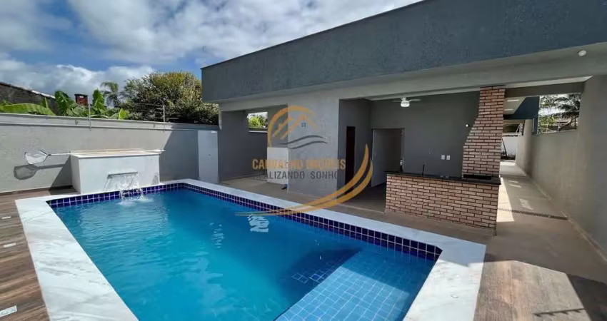 Lindíssima casa 50mts do mar com piscina grande 03 dormitórios em itanhaém!
