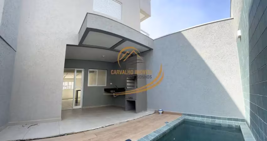 Sobrado em condomínio com piscina individual frente mar para venda em itanhaém!!